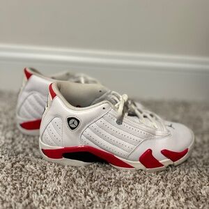 White and Red Athletic Sneakers